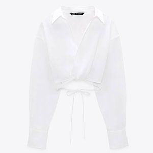 Zara Wrap Front Tie Crop Top